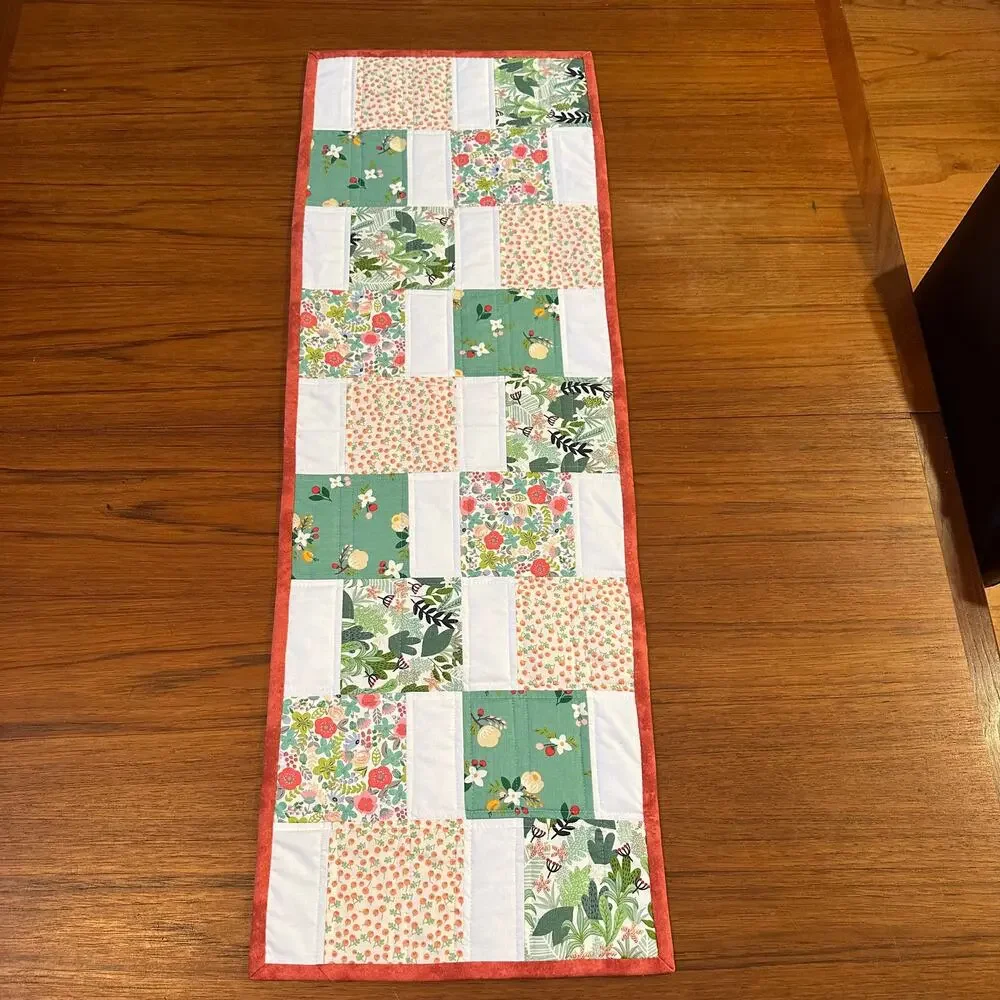 Handmade Reversible Fall Table Runner 13.5